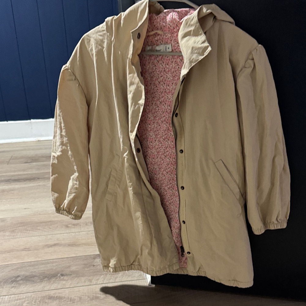 Vineyard Vines Beige Hooded Raincoat for Kids